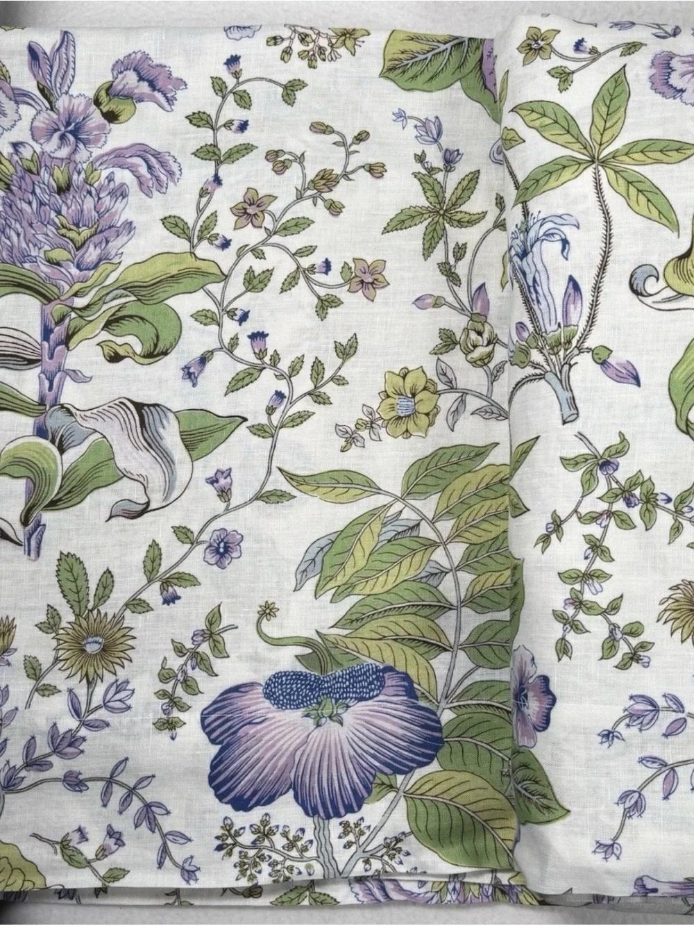 Matouk Schumacher Queen Sheet Set Pomegranate Linen Lilac Botanical Floral Italy